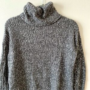 Ardene Grey Turtleneck Knit High Low Sweater